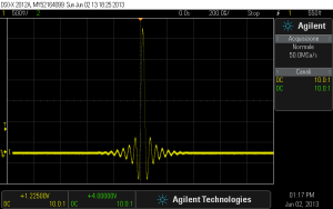 Fig. 4.4 - Risposta indiciale del Marantz CD 94, dopo il ripristino.