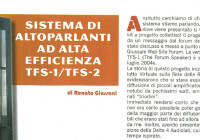 Sistema di altoparlanti ad alta efficienza TFS-1/TFS-2